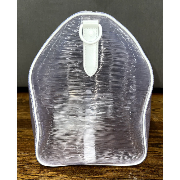 Louis Vuitton Keepall Bandouliere 50 Clear Epi White Duffle Weekend Travel Bag - Picture 6 of 12